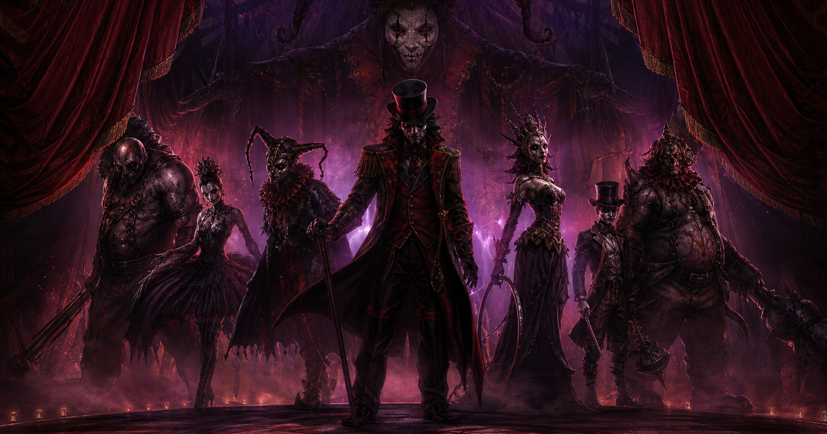 Arte de la guía de personajes de The Freak Circus