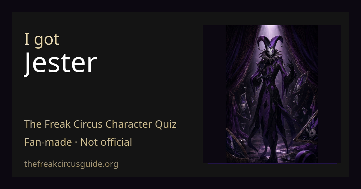 Fan-made character quiz result artwork