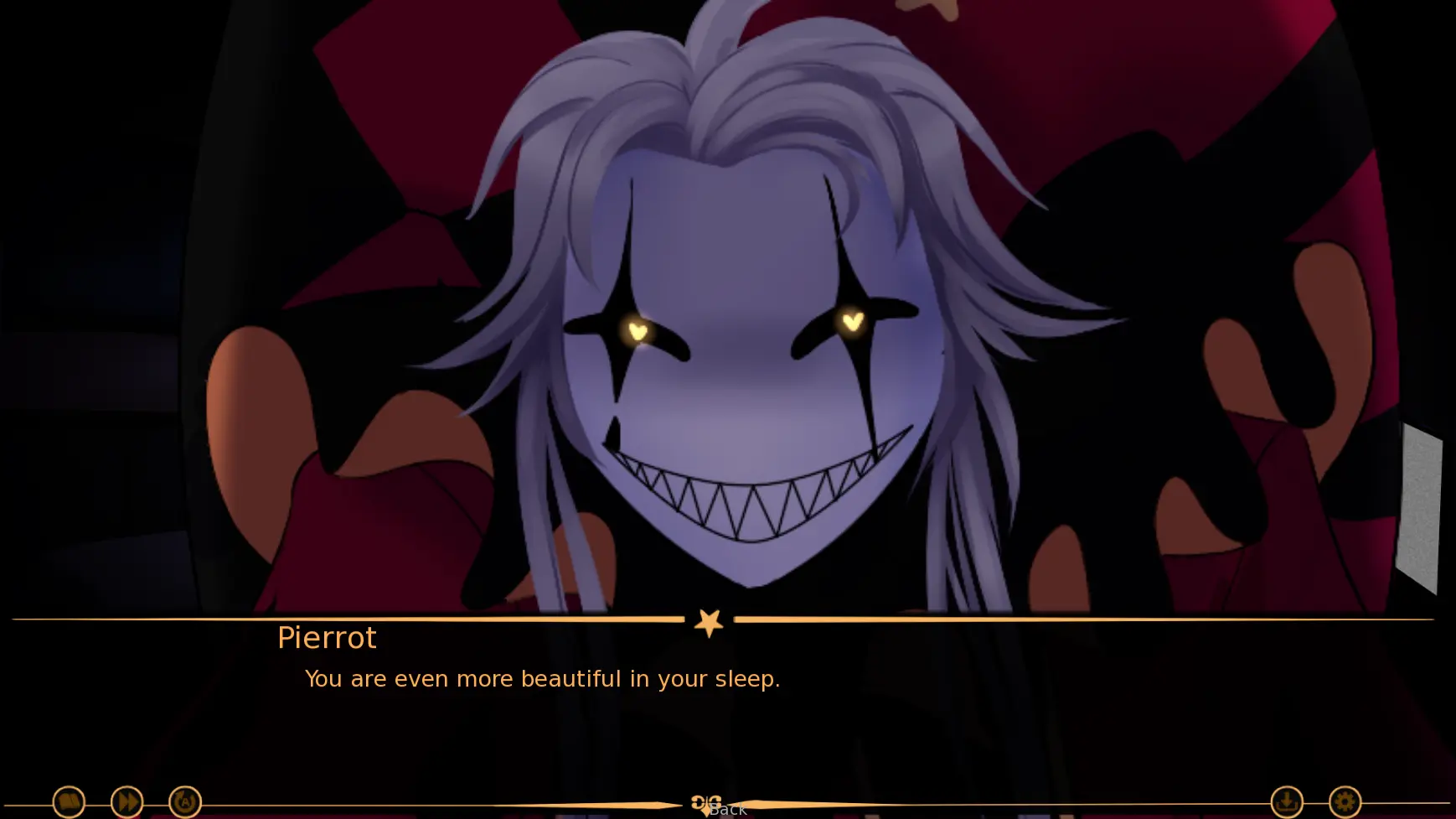 Pierrot in an official current-build The Freak Circus screenshot