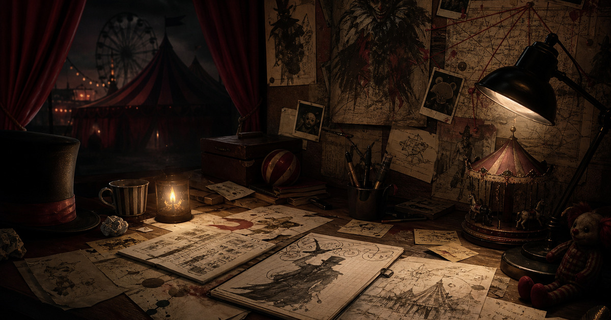 The Freak Circus puzzle and lore guide artwork